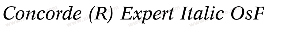 Concorde (R) Expert Italic OsF字体转换